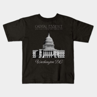 WASHINGTON D.C. CAPITOL BUILDING, ICONIC CITY PRIDE Kids T-Shirt