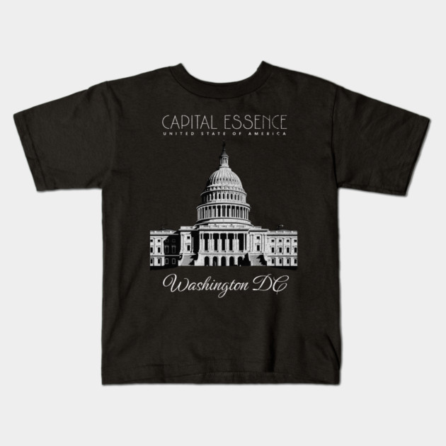 WASHINGTON D.C. CAPITOL BUILDING, ICONIC CITY PRIDE Kids T-Shirt by Pixel Threads 