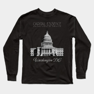 WASHINGTON D.C. CAPITOL BUILDING, ICONIC CITY PRIDE Long Sleeve T-Shirt