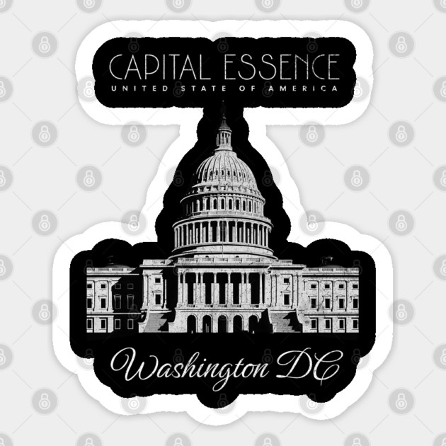 WASHINGTON D.C. CAPITOL BUILDING, ICONIC CITY PRIDE Sticker by Pixel Threads 