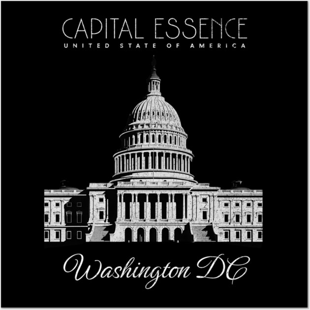 WASHINGTON D.C. CAPITOL BUILDING, ICONIC CITY PRIDE Wall Art by Pixel Threads 