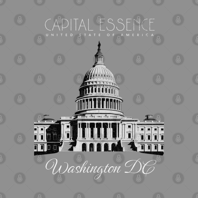WASHINGTON D.C. CAPITOL BUILDING, ICONIC CITY PRIDE by Pixel Threads 