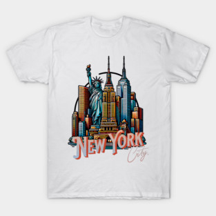 New York Statue Of Liberty. Iconic City Pride T-Shirt