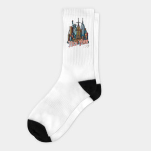 New York Statue Of Liberty. Iconic City Pride Socks