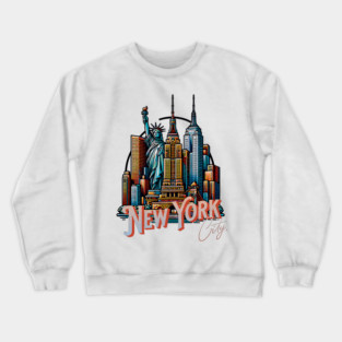 New York Statue Of Liberty. Iconic City Pride Crewneck Sweatshirt