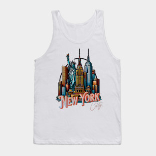 New York Statue Of Liberty. Iconic City Pride Tank Top