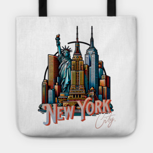 New York Statue Of Liberty. Iconic City Pride Tote