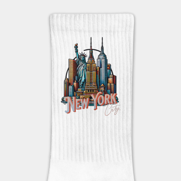 New York Statue Of Liberty. Iconic City Pride by Pixel Threads 