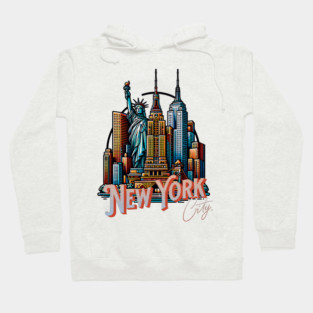 New York Statue Of Liberty. Iconic City Pride Hoodie