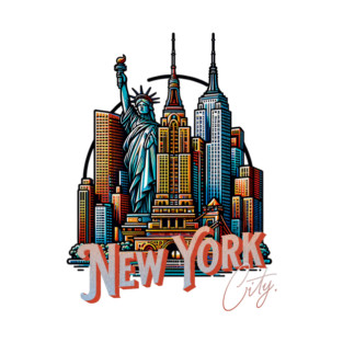 New York Statue Of Liberty. Iconic City Pride T-Shirt