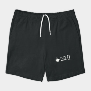 Coffee Code Repeat Shorts