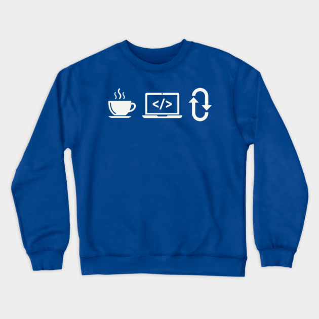 Coffee Code Repeat Crewneck Sweatshirt by enrynz