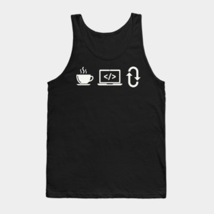Coffee Code Repeat Tank Top