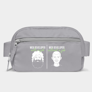 Hilarious Web Developer: With Job vs Without Meme Bag