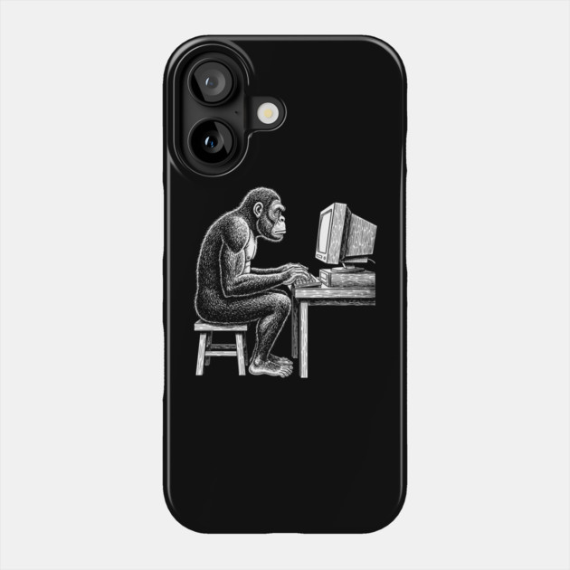 Code Monkey at Work Phone Case by enrynz