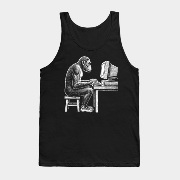 Code Monkey at Work Tank Top by enrynz