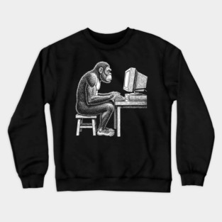 Code Monkey at Work Crewneck Sweatshirt