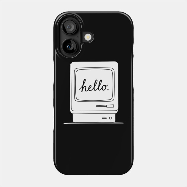 Retro Mac 'Hello.' Screen Phone Case by enrynz