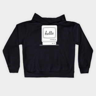 Retro Mac 'Hello.' Screen Kids Hoodie
