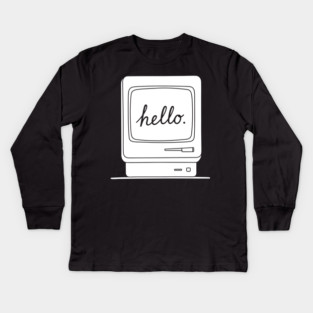 Retro Mac 'Hello.' Screen Kids Long Sleeve T-Shirt