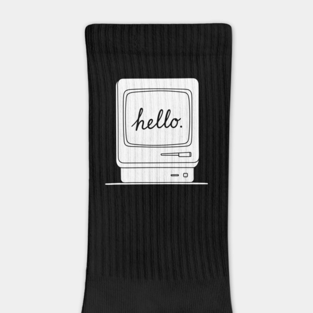 Retro Mac 'Hello.' Screen by enrynz