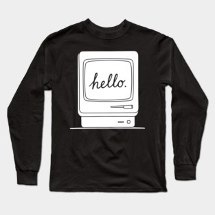 Retro Mac 'Hello.' Screen Long Sleeve T-Shirt