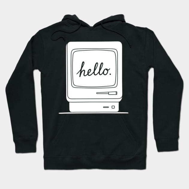 Retro Mac 'Hello.' Screen Hoodie by enrynz