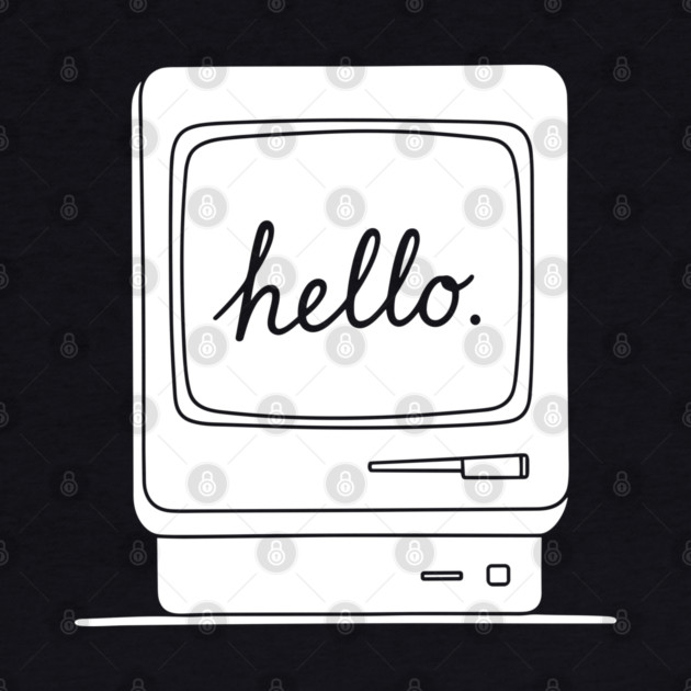 Retro Mac 'Hello.' Screen by enrynz