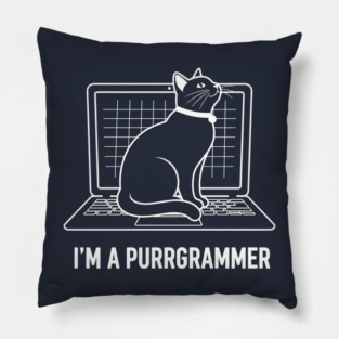 Purrrgrammer Cat Pillow