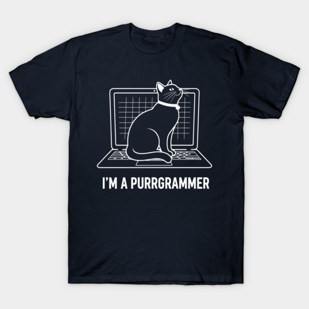 Purrrgrammer Cat T-Shirt by enrynz