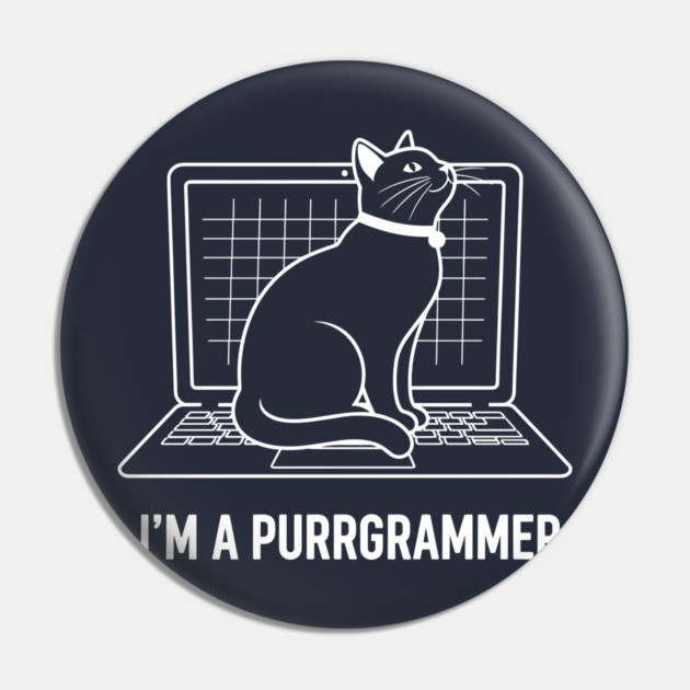 Purrrgrammer Cat Pin by enrynz