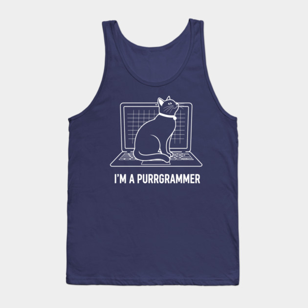 Purrrgrammer Cat Tank Top by enrynz
