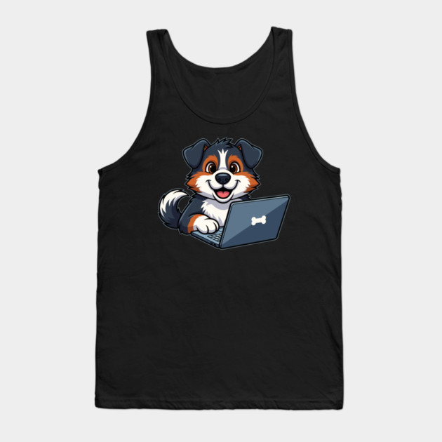 Cute Geek Bernese Puppy Tank Top by enrynz