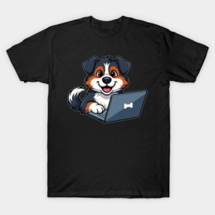 Cute Geek Bernese Puppy T-Shirt