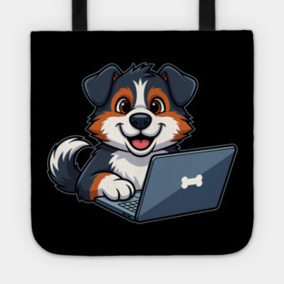 Cute Geek Bernese Puppy Tote