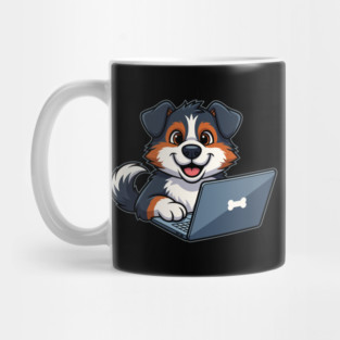 Cute Geek Bernese Puppy Mug