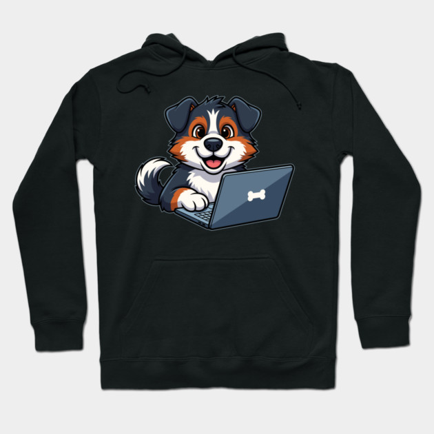 Cute Geek Bernese Puppy Hoodie by enrynz