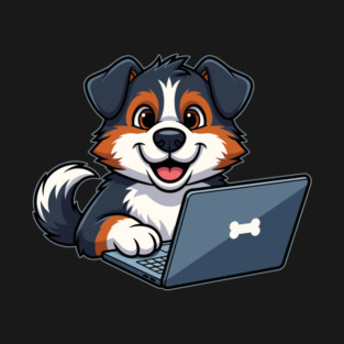 Cute Geek Bernese Puppy T-Shirt