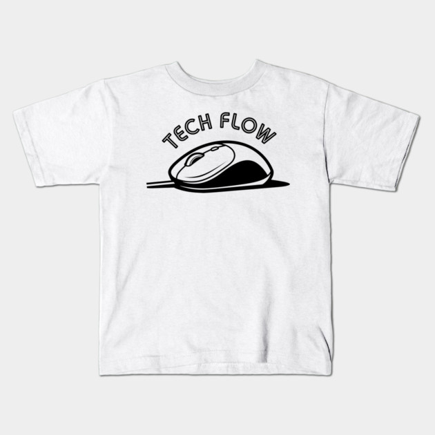 Tech Flow Mouse Kids T-Shirt by enrynz