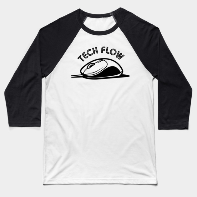 Tech Flow Mouse Baseball T-Shirt by enrynz