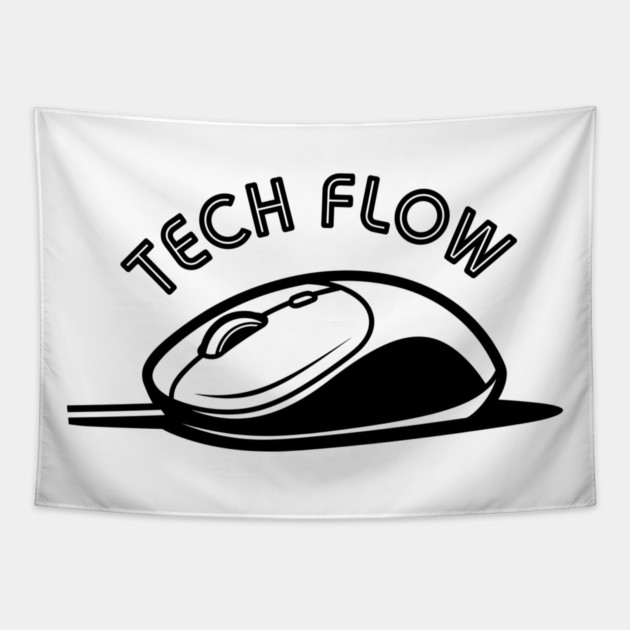 Tech Flow Mouse Tapestry by enrynz