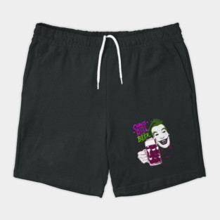 Cesar's Joker 1960's Super Villain Chaos Tastes Better with Beer Distressed Vintage Shorts