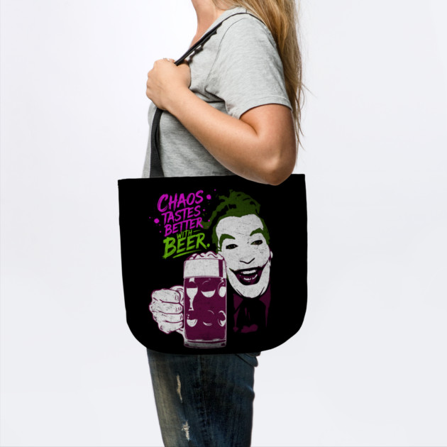 Cesar's Joker 1960's Super Villain Chaos Tastes Better with Beer Distressed Vintage by Joaddo