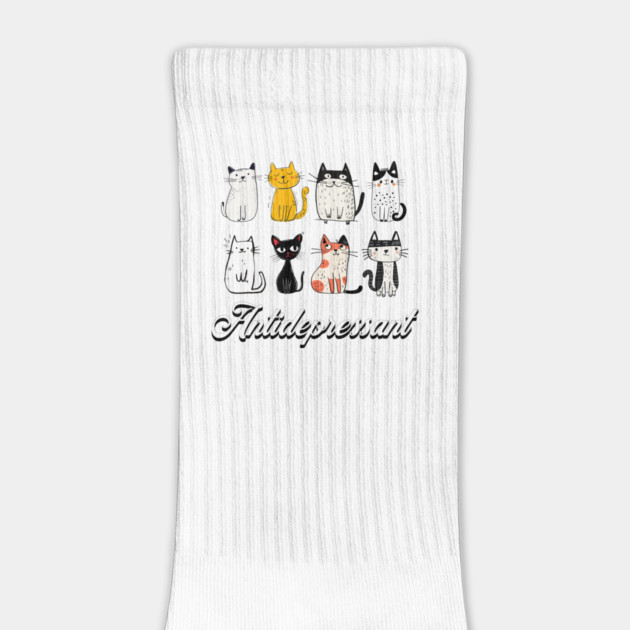 cat funny antidepressant by Pixel Threads 