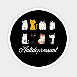 cat funny antidepressant Magnet