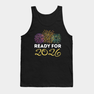 Ready for 2026 New Year Celebration with Fireworks Tank Top