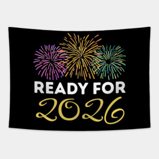 Ready for 2026 New Year Celebration with Fireworks Tapestry