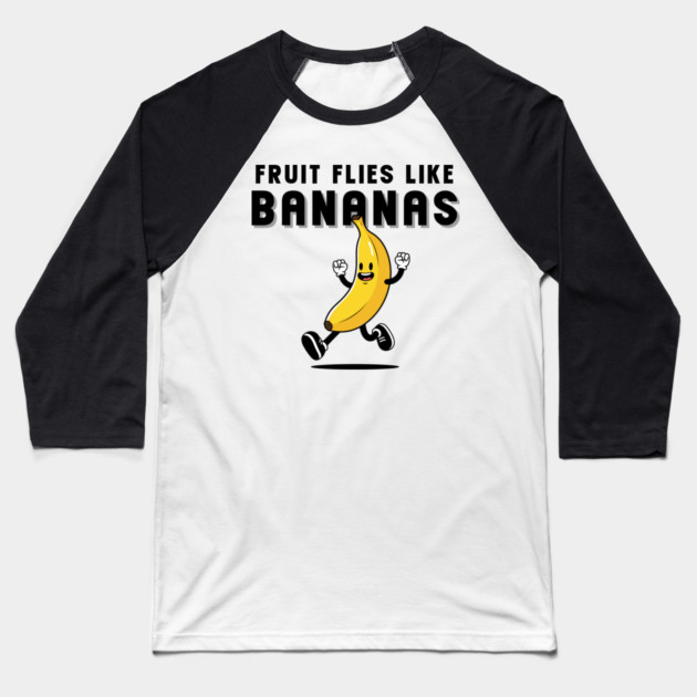 Funny Fruit Fly Banana Baseball T-Shirt by enrynz