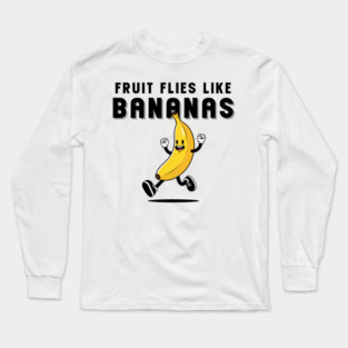 Funny Fruit Fly Banana Long Sleeve T-Shirt