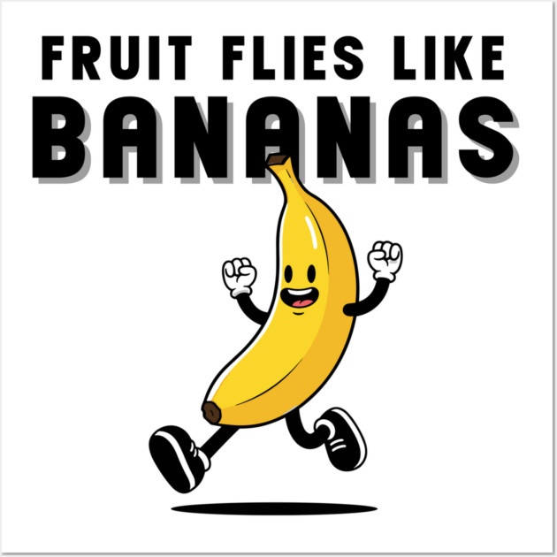 Funny Fruit Fly Banana Wall Art by enrynz